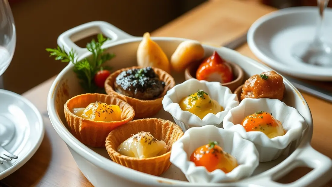 Amuse-gueule froids sur une table
