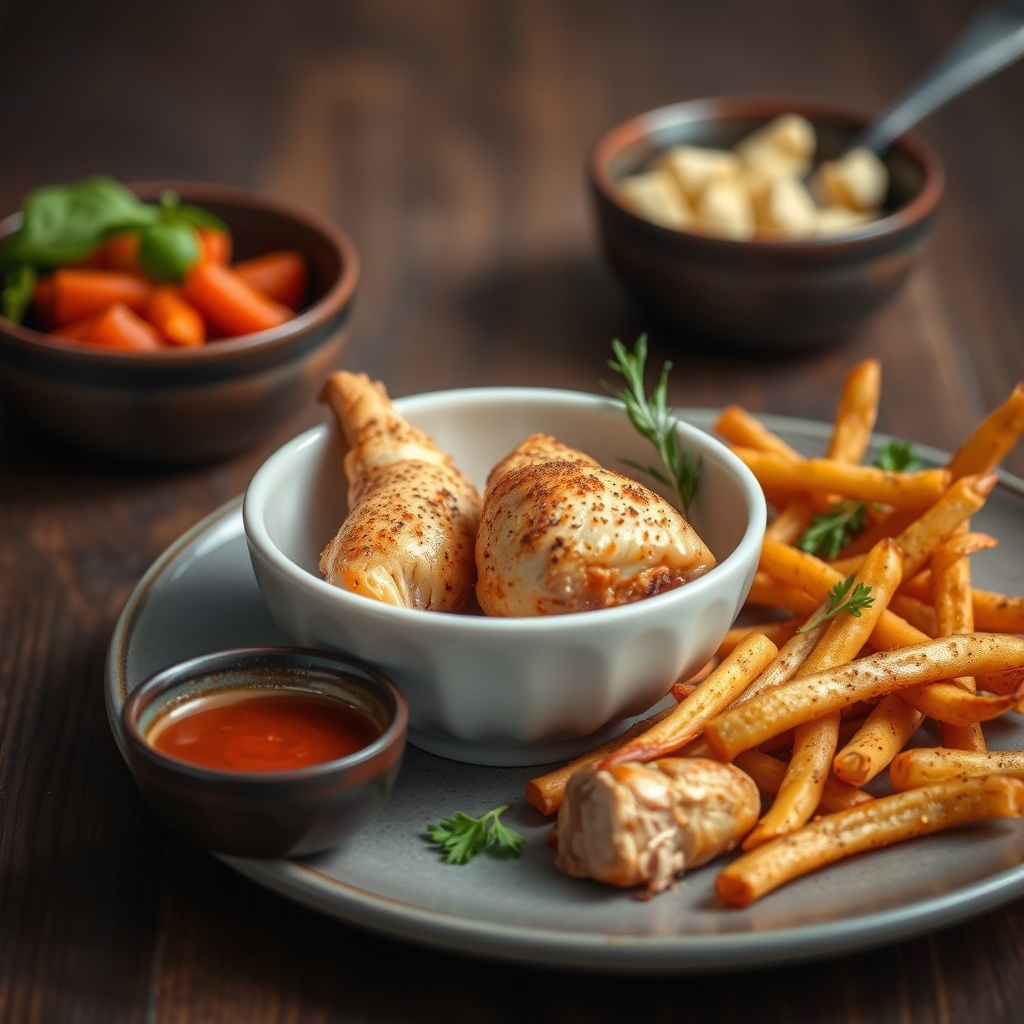 découvrez notre savoureuse recette de blanc de poulet au paprika, préparée rapidement avec un air fryer. savourez un pla