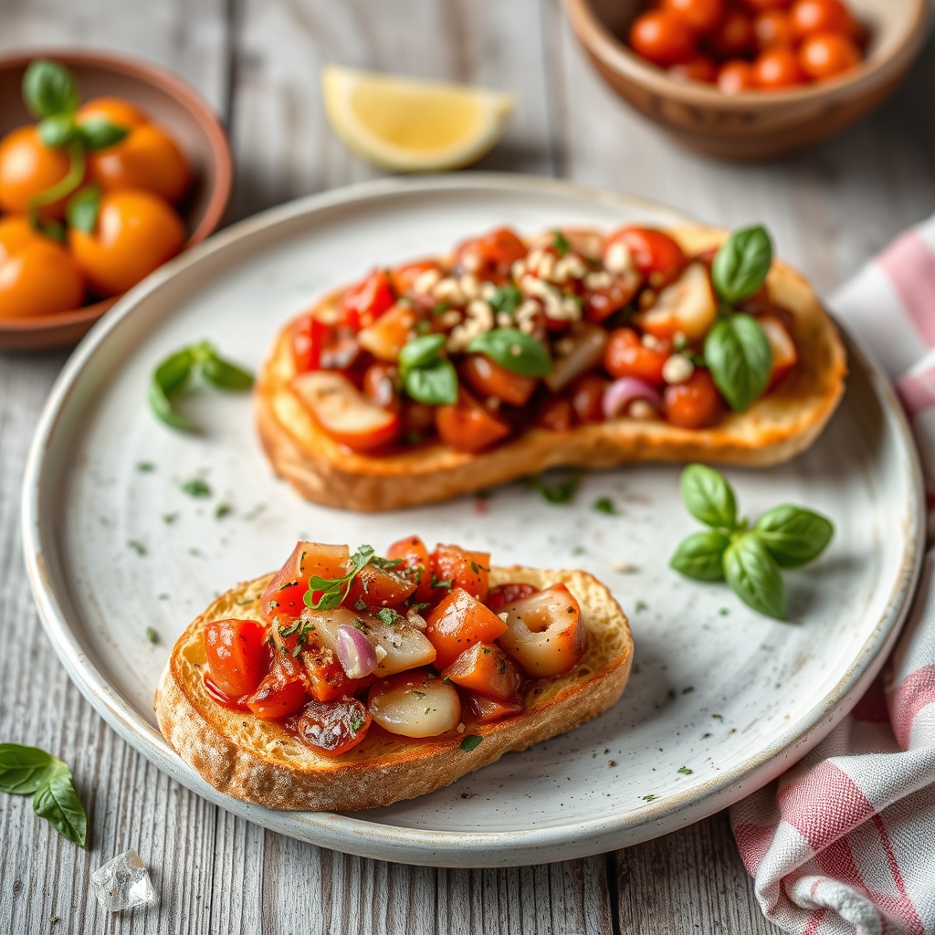 découvrez notre guide complet sur la bruschetta sicilienne, une recette traditionnelle italienne pleine de saveurs médit