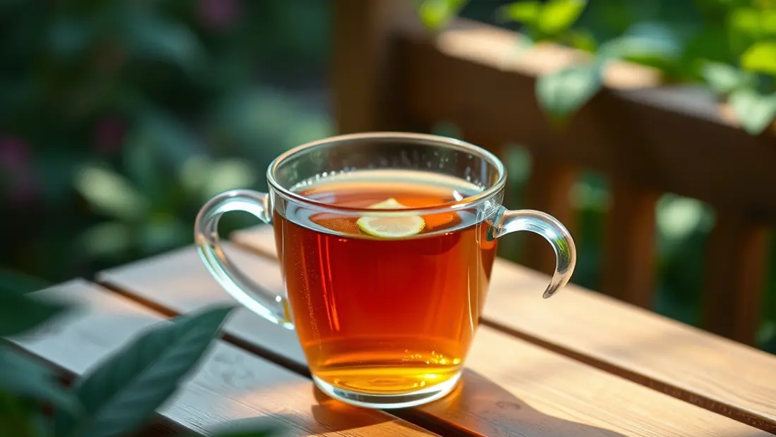 Tisane canarino sur une table de jardin
