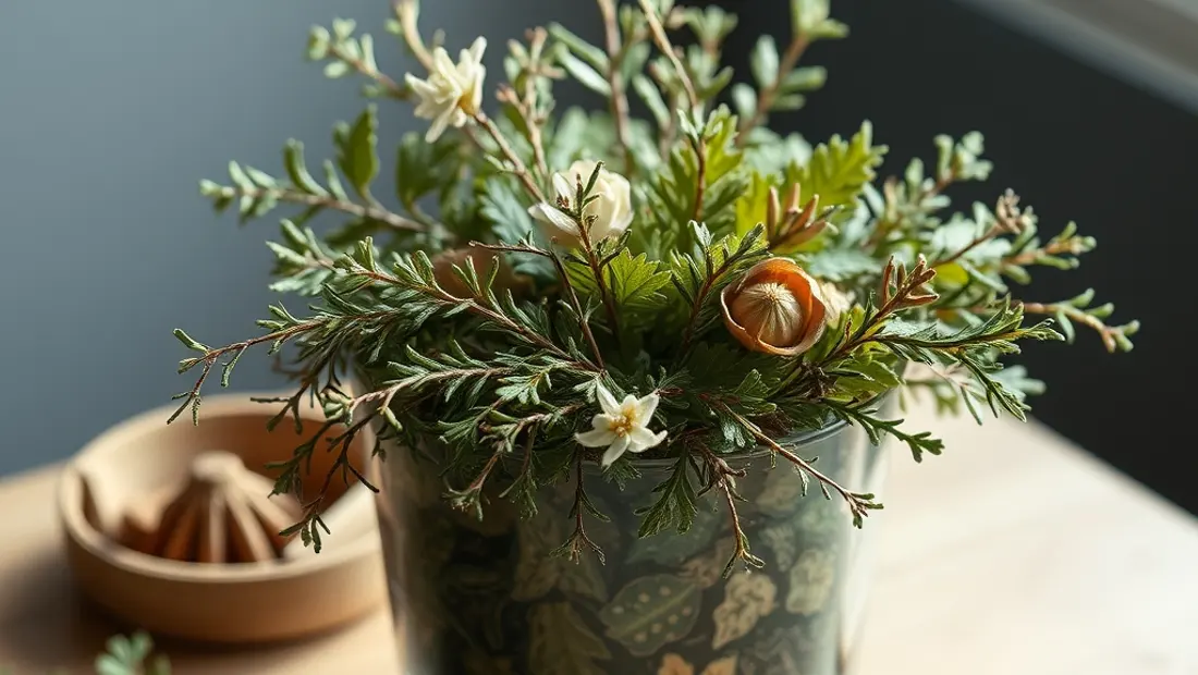 Feuilles de nori et algues dans un pot