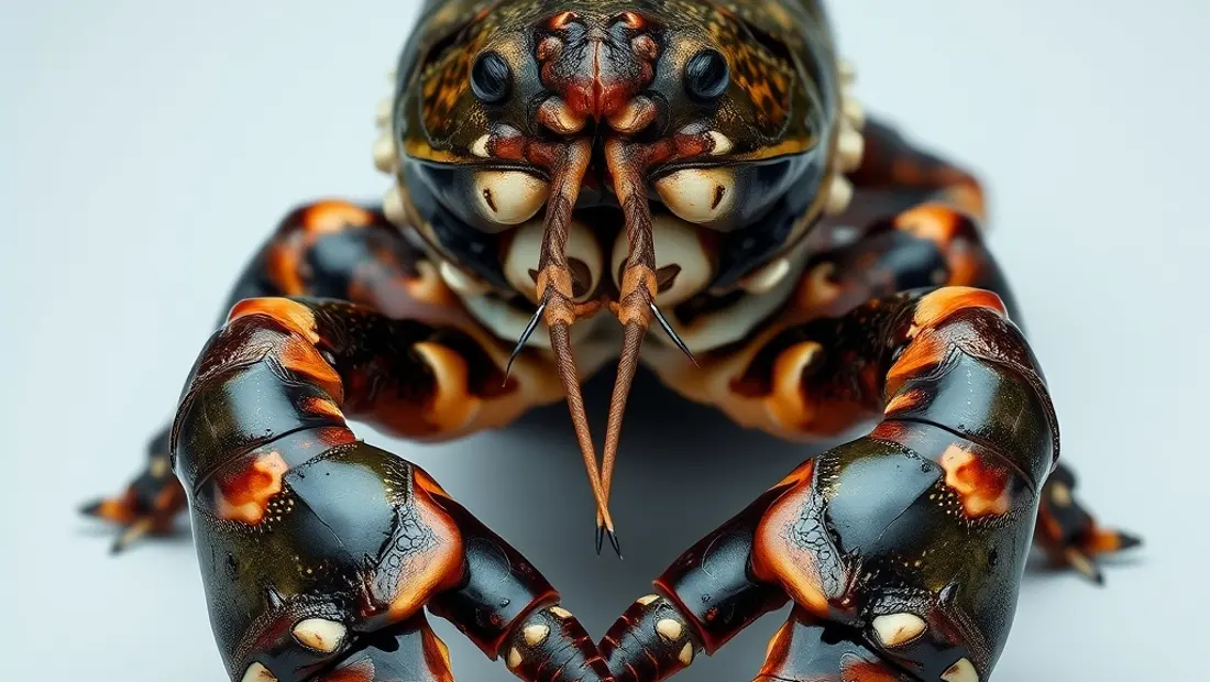 Homard vivant, détail.