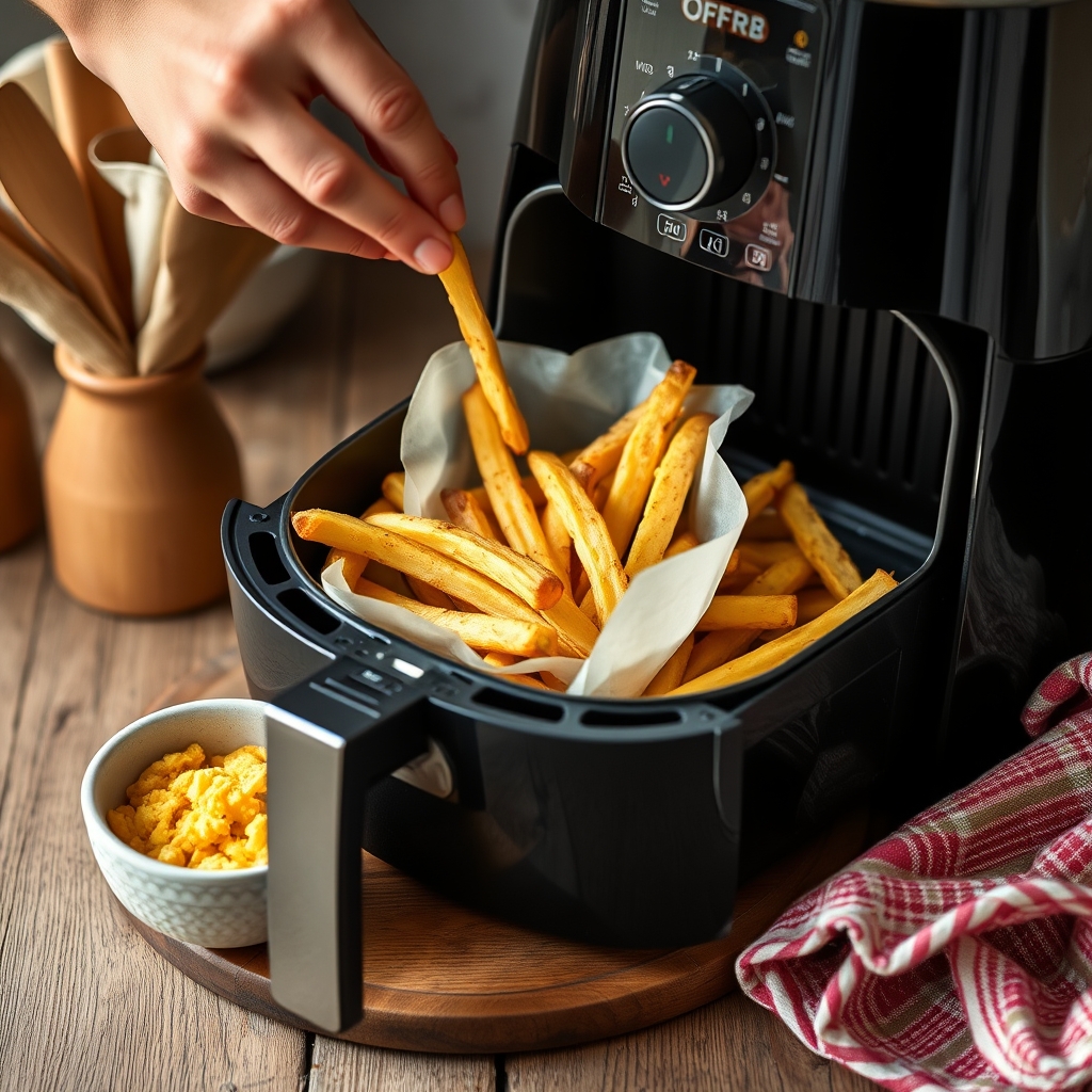 découvrez comment préparer des frites surgelées croustillantes et savoureuses avec votre air fryer grâce à nos astuces e