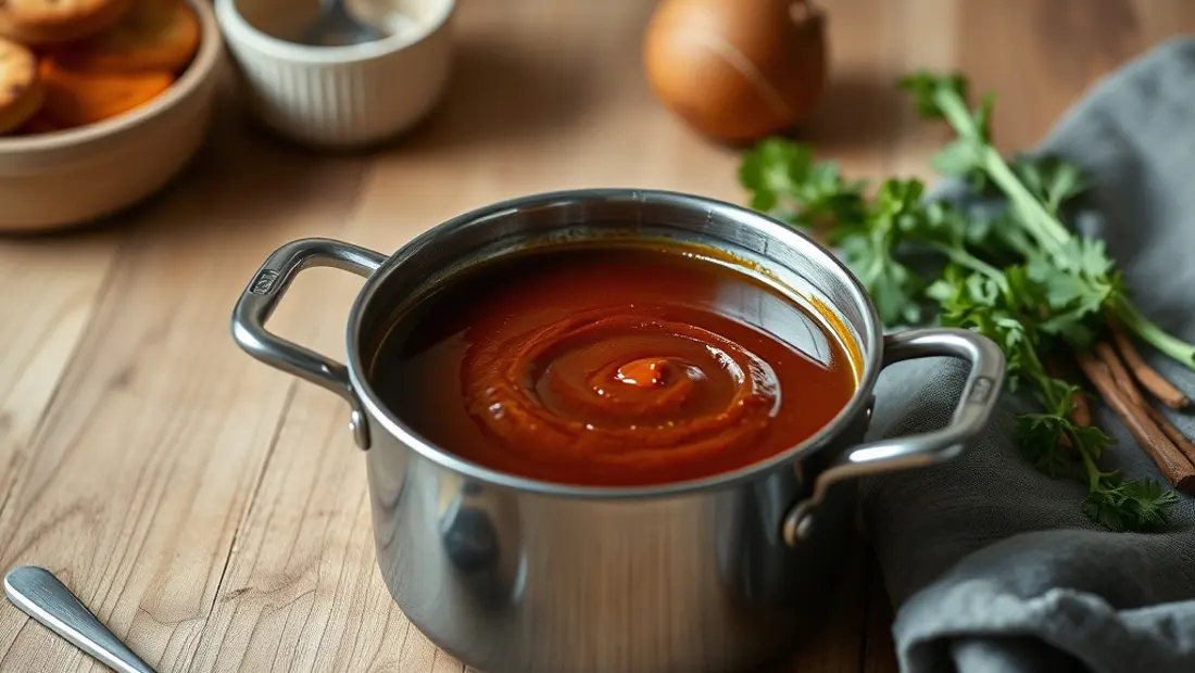 Pot de sauce tamari en cuisine.