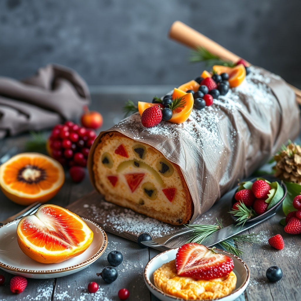 découvrez notre délicieuse bûche de noël aux fruits exotiques, alliant fraîcheur et douceur pour des fêtes gourmandes et