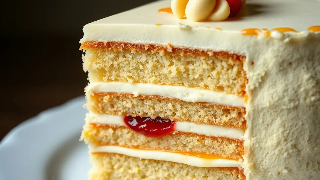 Gâteau espagnol traditionnel détaillé.