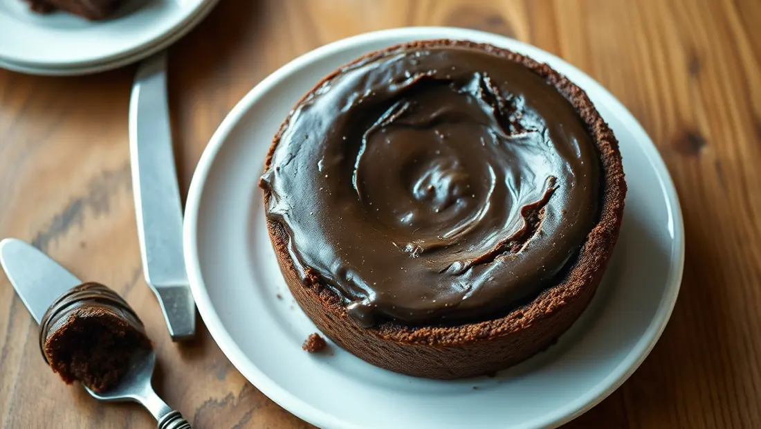 Gâteau au chocolat sans gluten sur une assiette