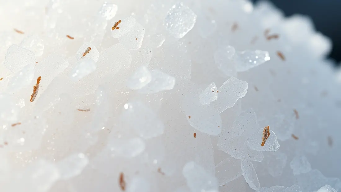 Détail de glace à la noix de coco.