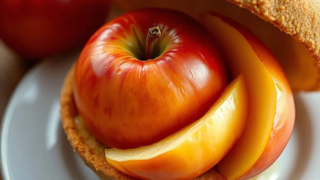 Chausson aux pommes avec pomme dorée