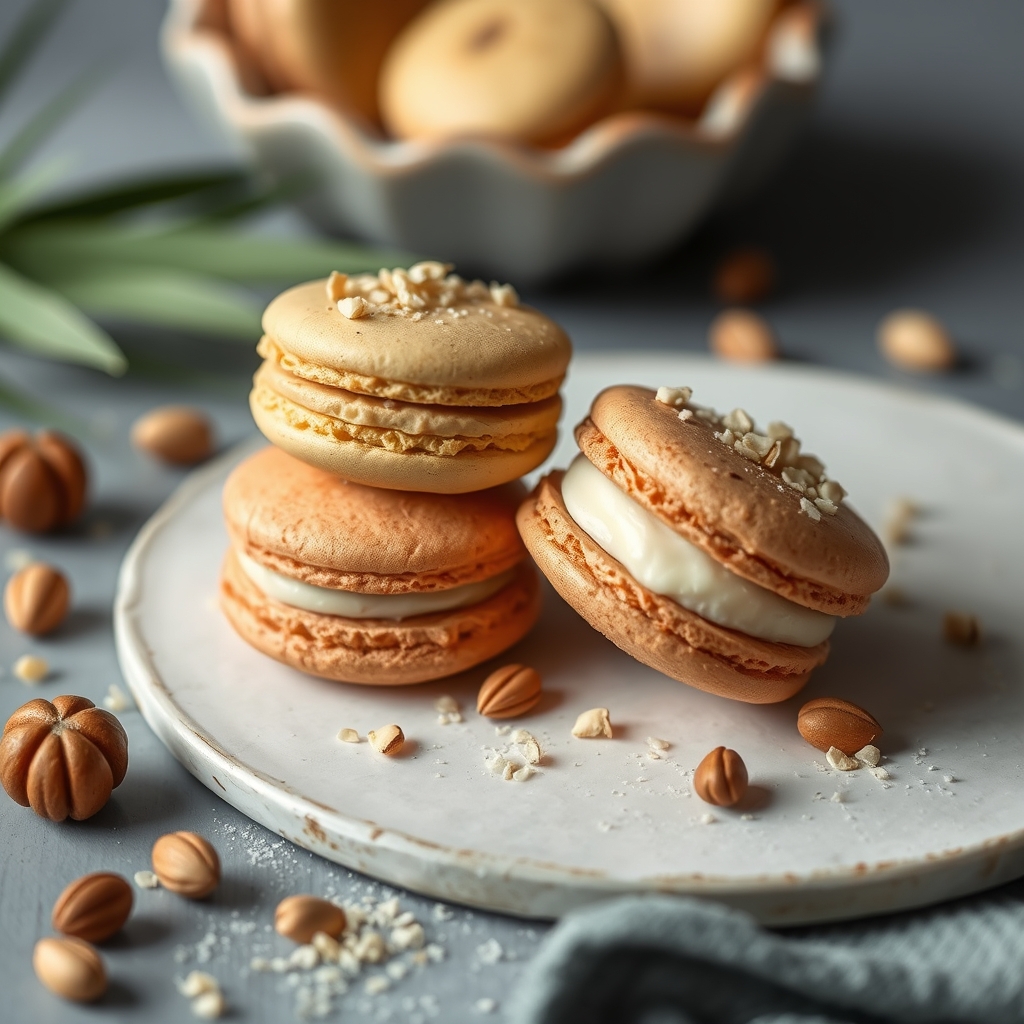 découvrez une délicieuse recette de macarons coco faciles à réaliser, avec une coque croustillante et un cœur fondant à 
