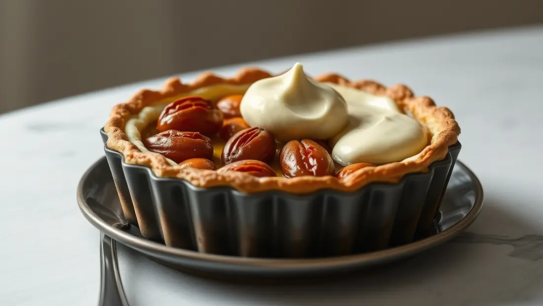 Tarte aux amandes avec frangipane crémeuse.