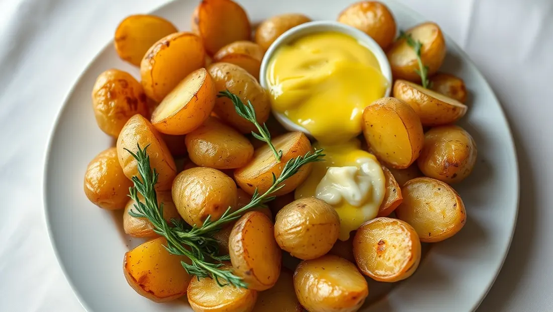 Pommes de terre de Noirmoutier avec beurre et herbes.