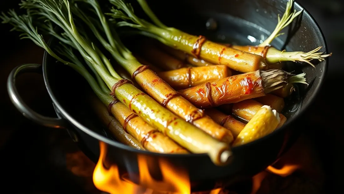 Cuisson des épinards frais à l'eau dans une poêle