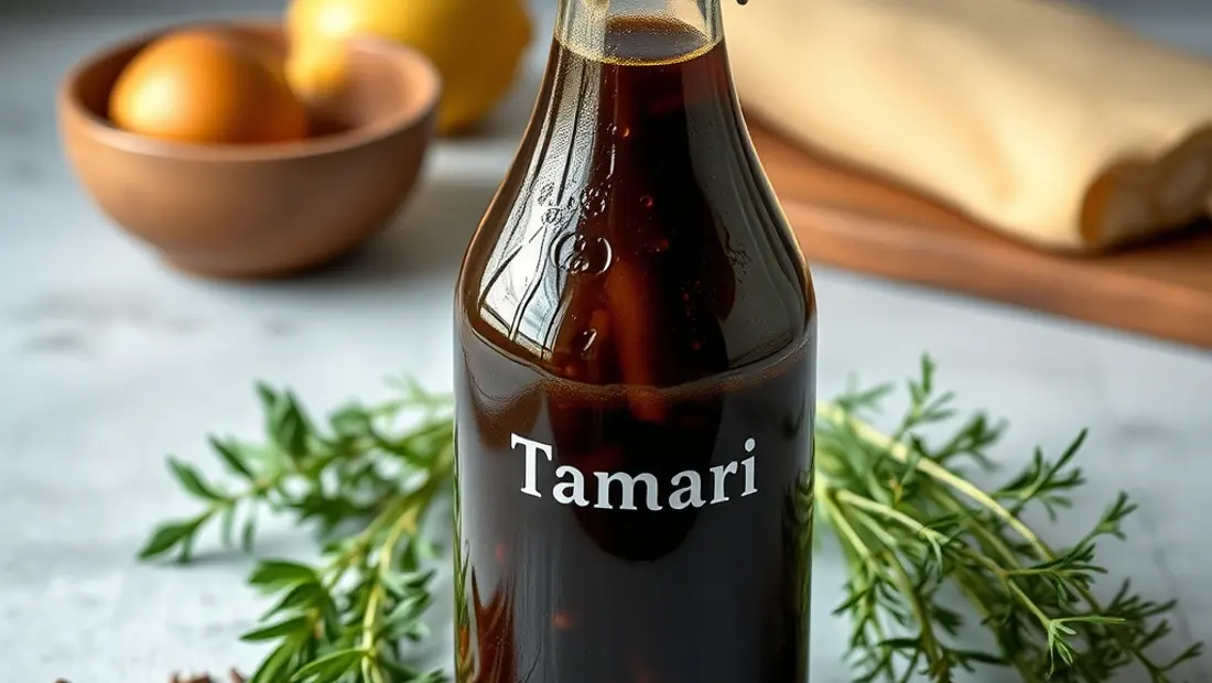 Tamari et épices dans la cuisine.