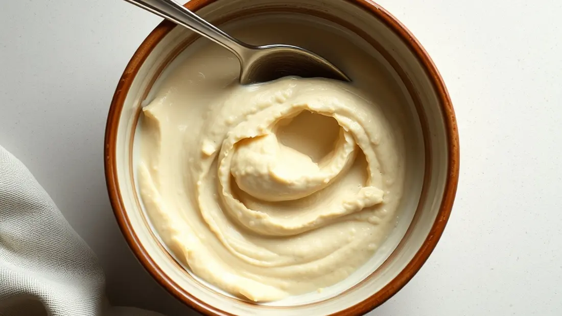 Mélange de tofu et de lait de soja.