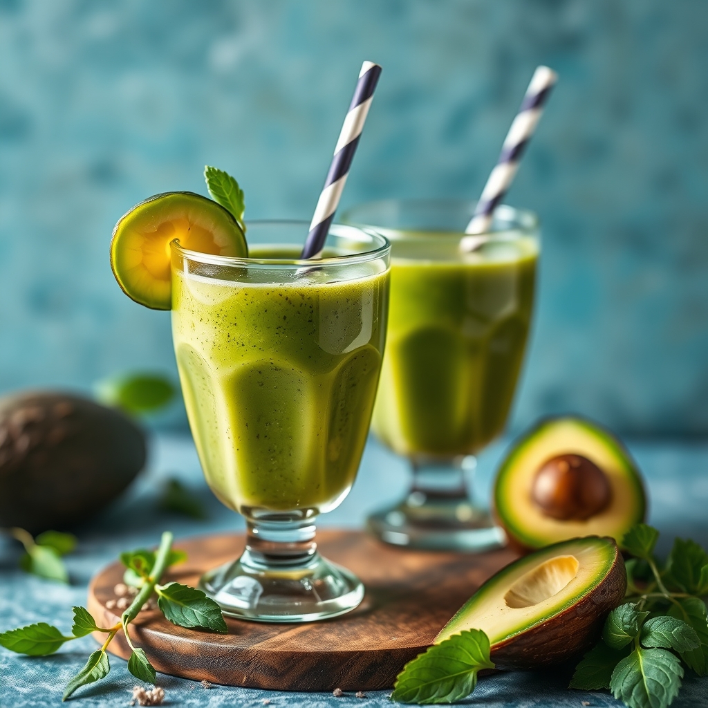 Recette de smoothie vert avocat et chia