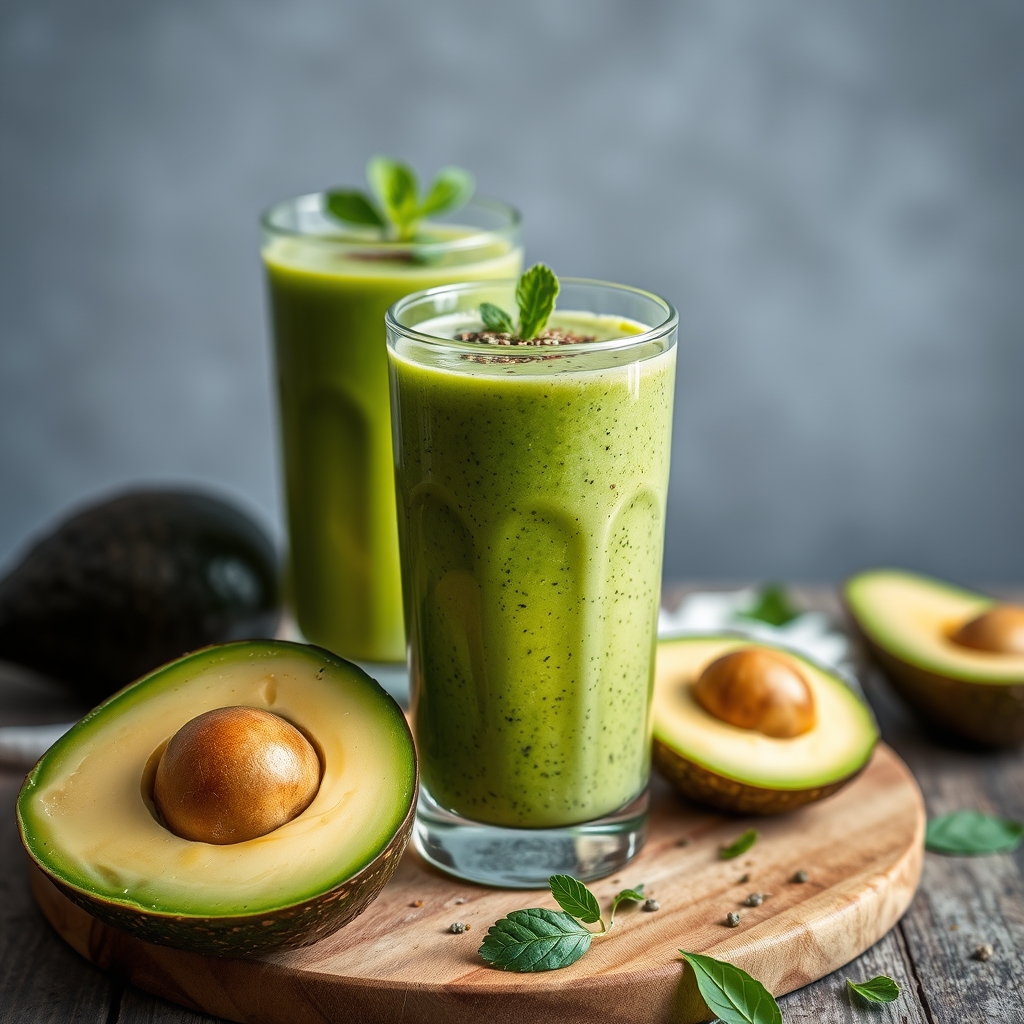 Recette de smoothie vert avocat et chia