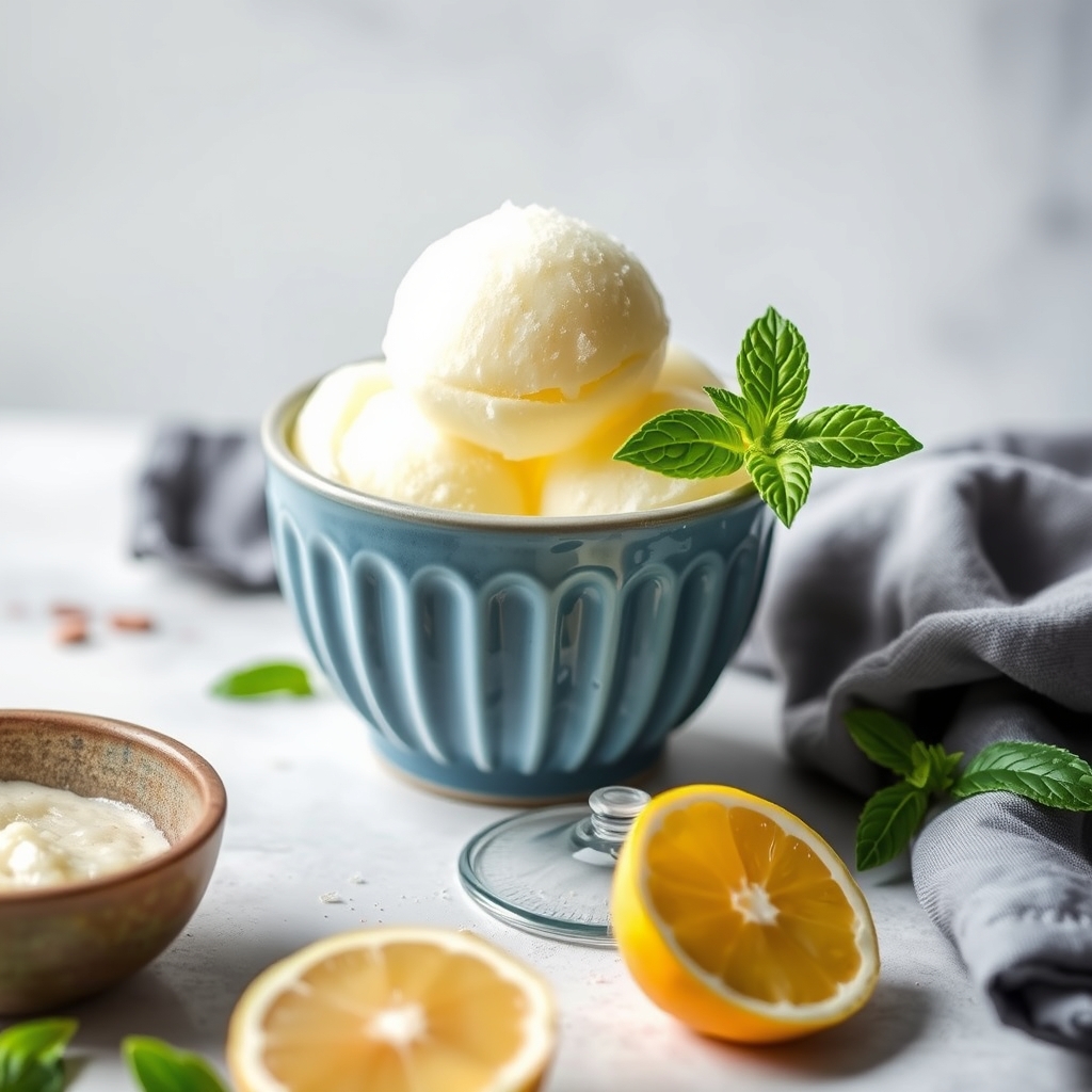 Recette du sorbet citron basilic par Novascope