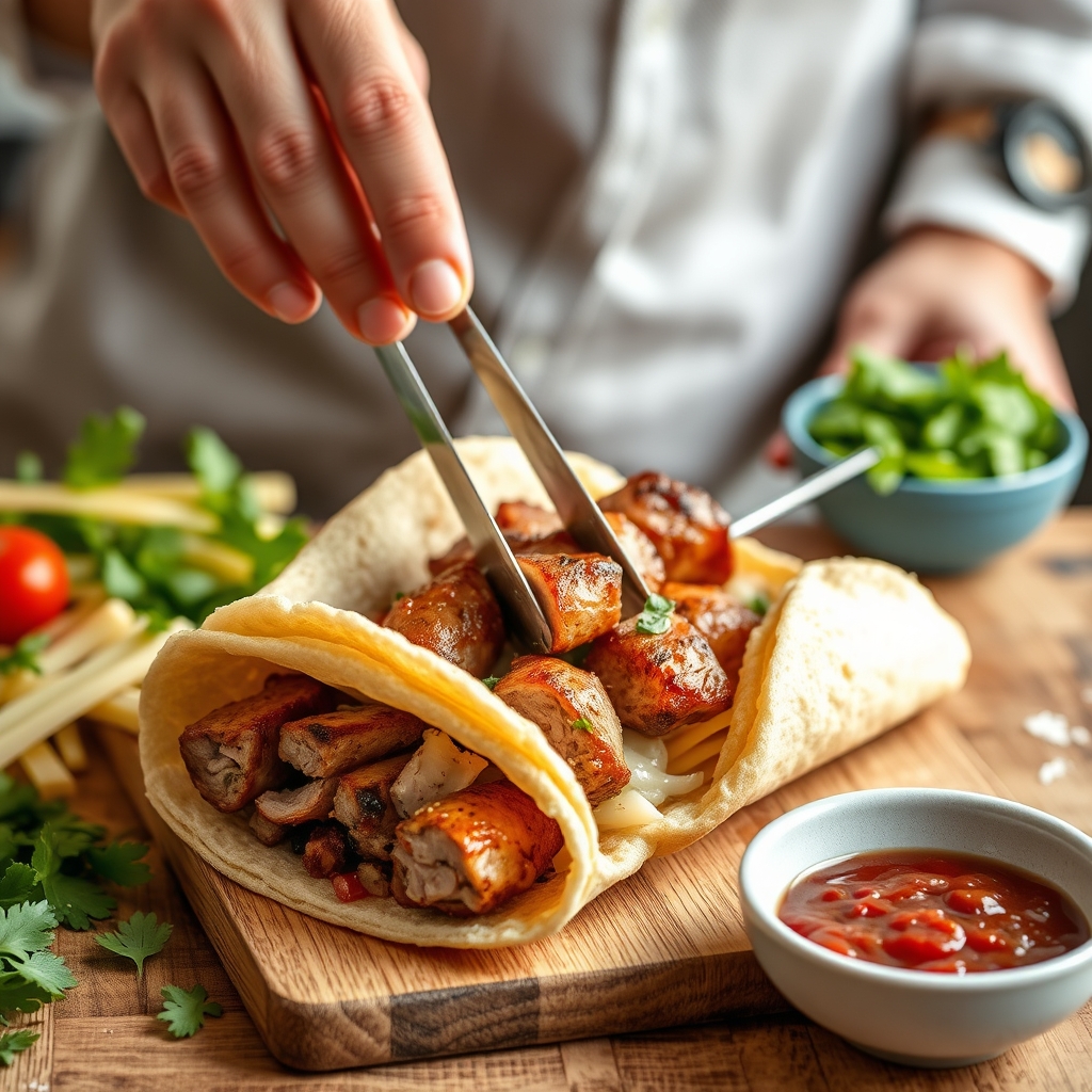 Recette Gyros Souvlaki de porc grec fait maison