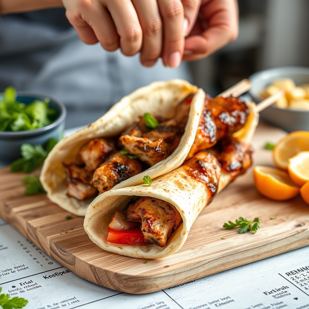 Recette Gyros Souvlaki de porc grec fait maison
