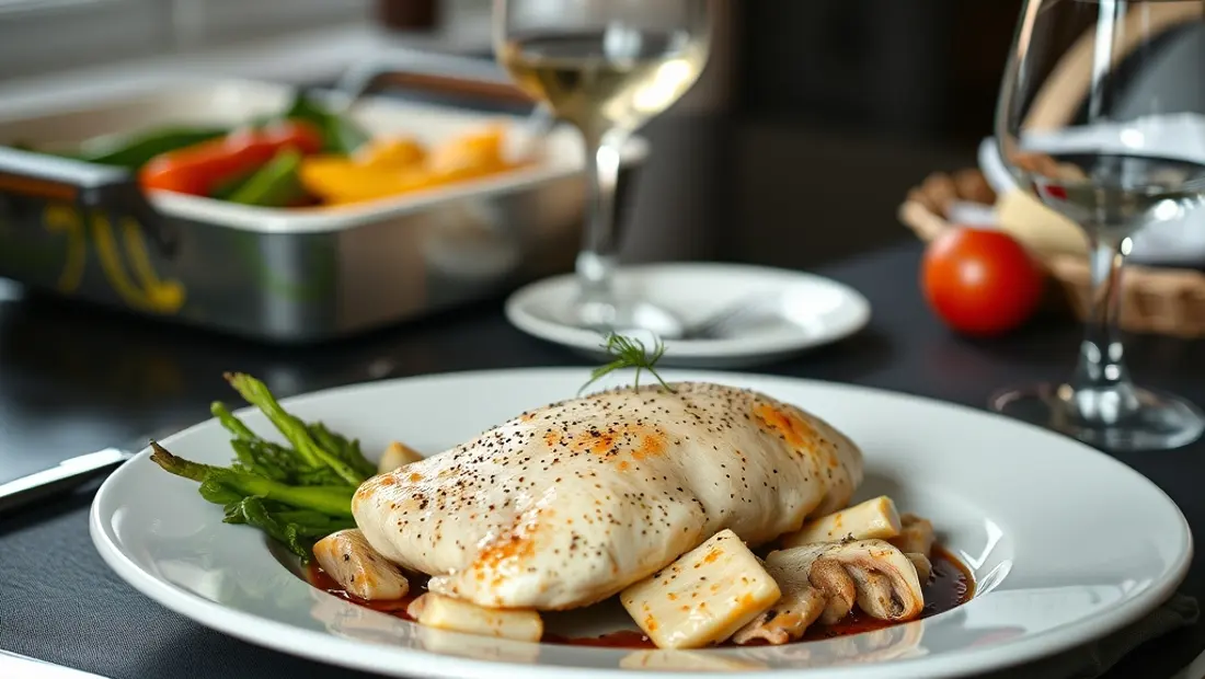 Plat de viandox sur une table de cuisine